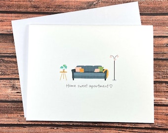 Home sweet apartment card, Congratulations, housewarming, new home, first apartment