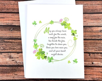 Irish Blessing card, Irish Prayer, New Home, Housewarming, Wedding, Anniversary, Engagement, Retirement, Birthday, Happy St. Patricks Day