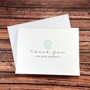 Vet thank you card, veterinarian, thanks for your kindness, from dog cat, veterinary clinic, animal doctor, vet appreciation gift