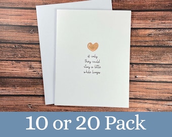 Pet Sympathy card bulk pack, Cat Dog Sympathy, Loss of Pet, if only they could stay, pet bereavement, rainbow bridge, dog cat died, fur baby