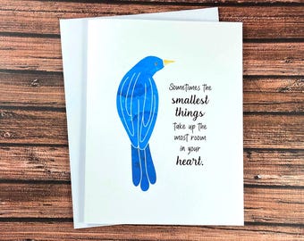 Bird Sympathy Card, pet, support, condolence, loss, avian veterinarian, Parrot, Parakeet, Budgie, Cockatiel, blue bird