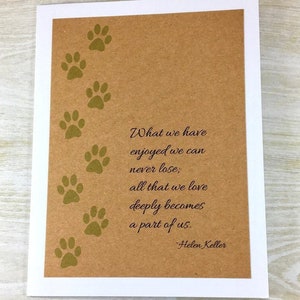 Pet Sympathy card, loss of dog, cat sympathy, rainbow bridge, condolence, bereavement, all that we love deeply, 4 pack image 2