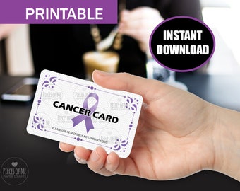 Funny Cancer Card, Printable, Instant Download, Business Card, play the cancer card, get well, youve got this, support, chemo, radiation