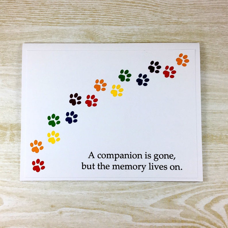 Pet Sympathy Card Dog Sympathy Cat Sympathy Loss of Pet | Etsy