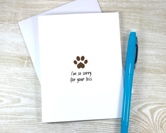 【公式】 Dog Sympathy Sorry Card, Sympathy Pet Sympathy, Cat Card, カード・カードストック