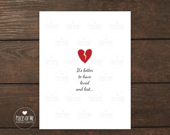 Funny divorce support card, break up, breakup, broken heart, loved and lost, psycho, crazy ex lover, friendship