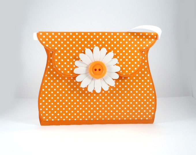 Paper Purse Gift Card Holder Purse Card Orange Polka Dot Etsy