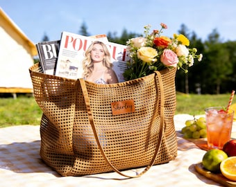 Bolsas de praia personalizadas, bolsas de praia de malha para despedida de solteira, bolsa personalizada para viagem entre amigas, bolsa para madrinhas, presente de casamento na praia, bolsa hobo de verão