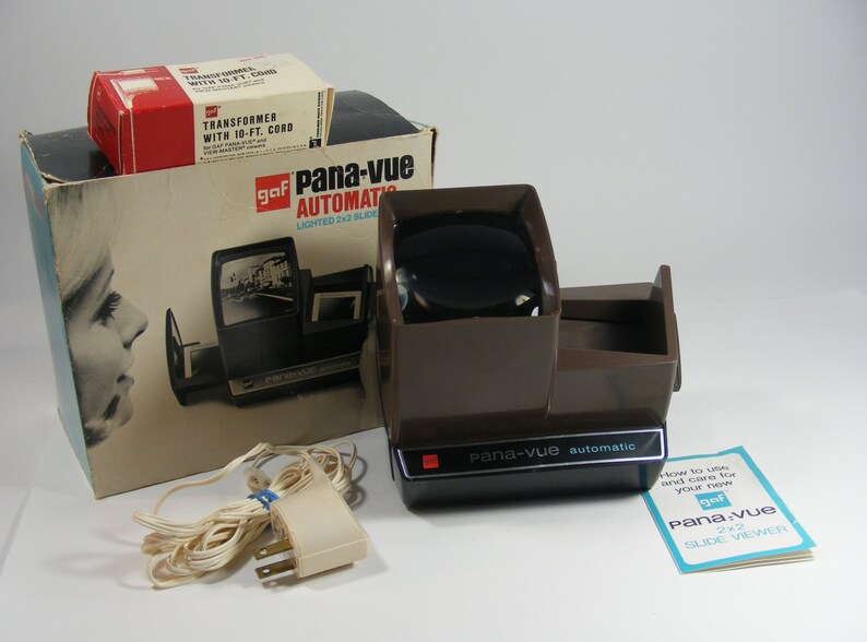 GAF Pana-Vue Automatic Lighted 2 x 2 Slide Viewer Vintage In | Etsy