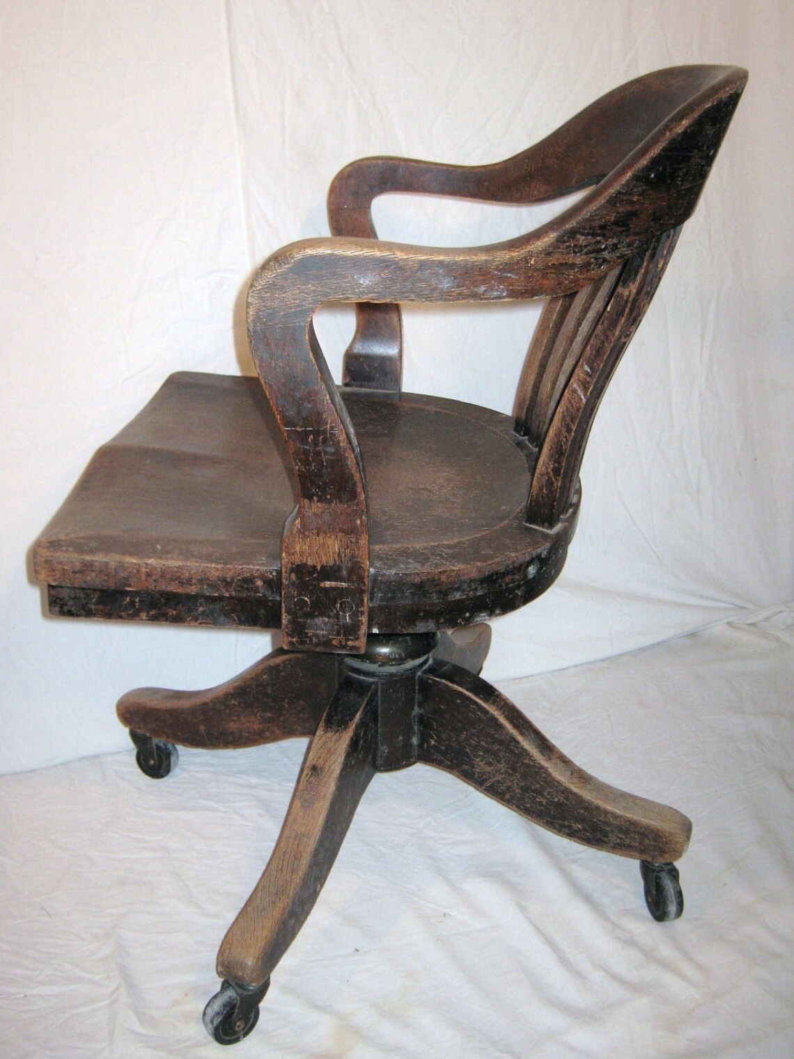 Bankers Chair Vintage Heavy Wood from 1930 or 40s Office Desk Etsy