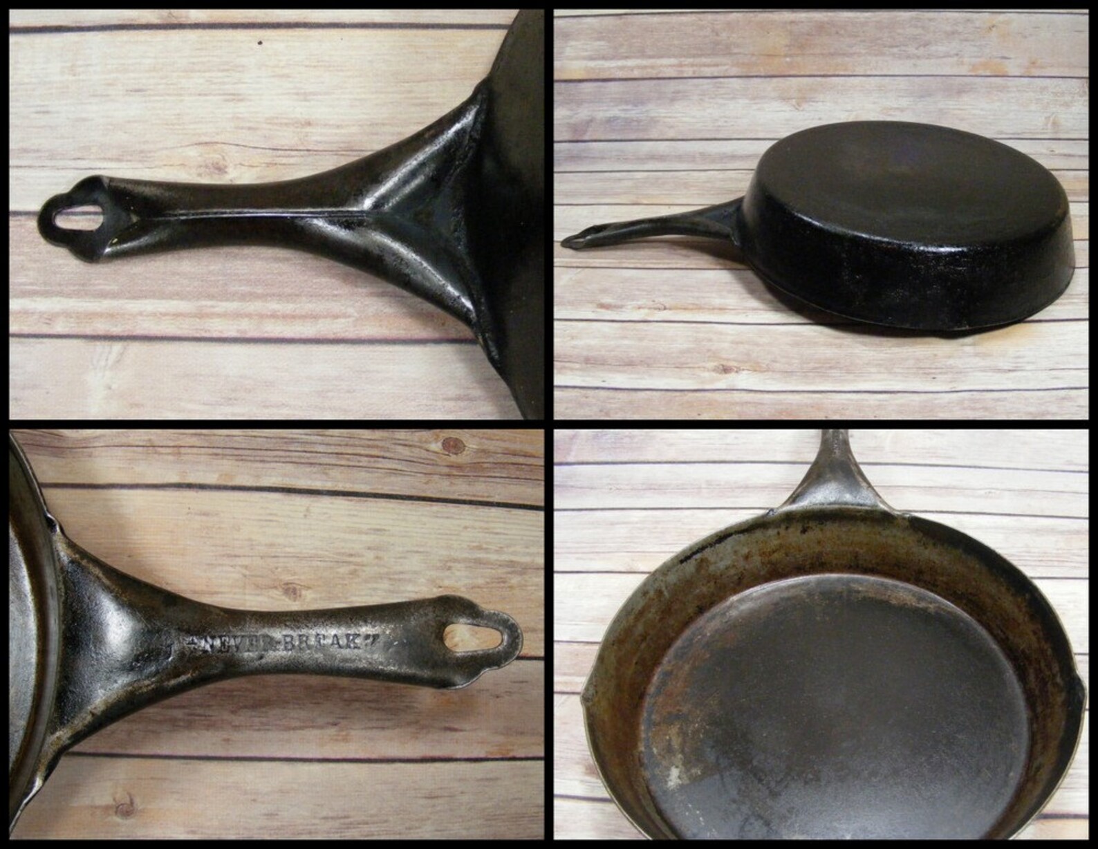 Great vintage steel skillet 'NeverBreak' Etsy