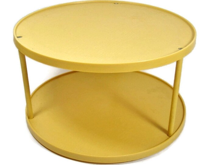 Rubbermaid Lazy Susan Two Tier Vintage Gold Color Etsy