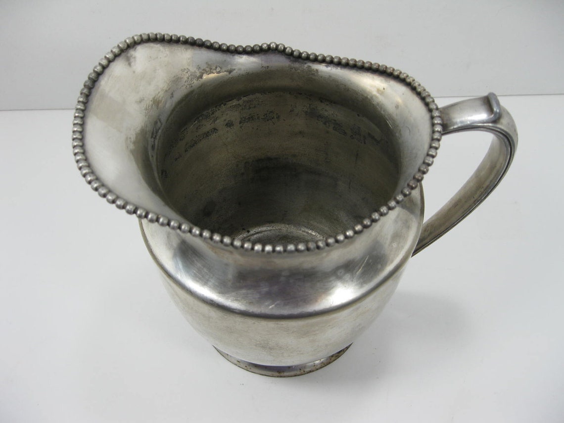 Silver Pitcher Antique Silver Plated Water Pitcher Etsy