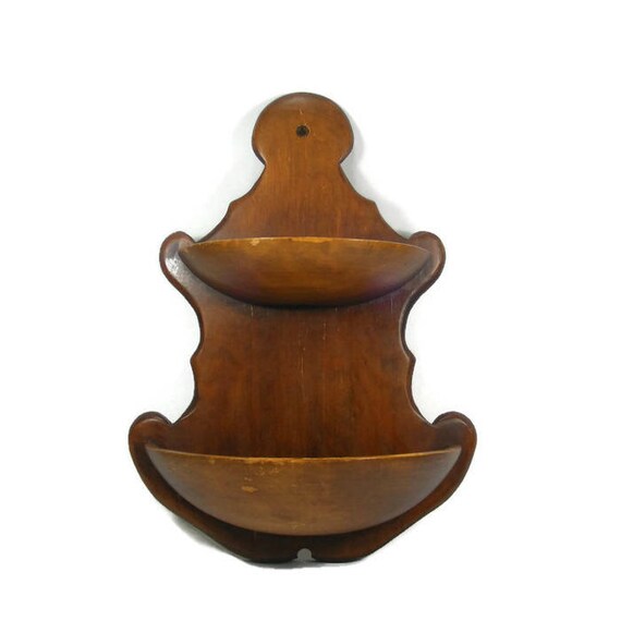 Wooden Wall Pocket Vintage Shelf Image 0