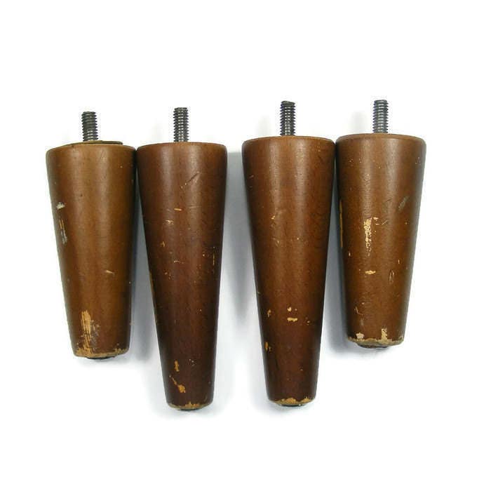 Tapered Wooden Furniture Legs Set of Four Wooden Legs 5 Etsy