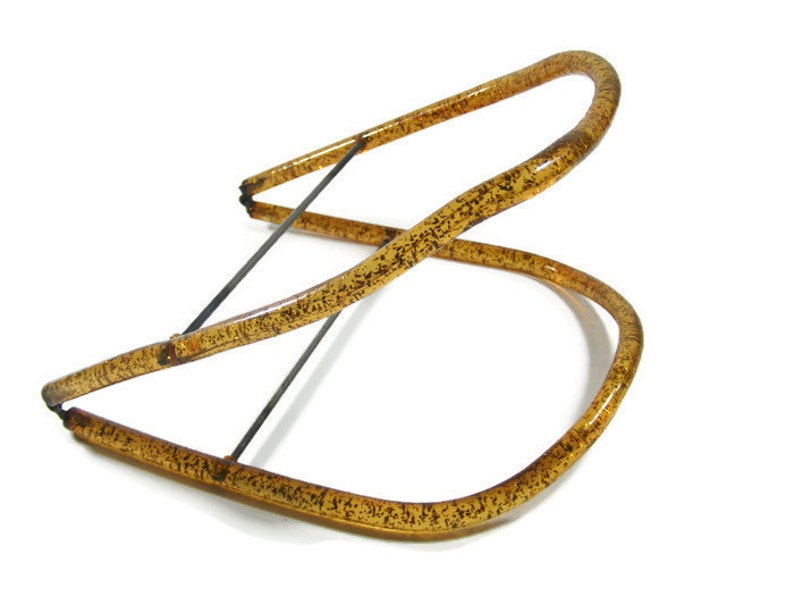 Purse Handles vintage amber and glitter Etsy