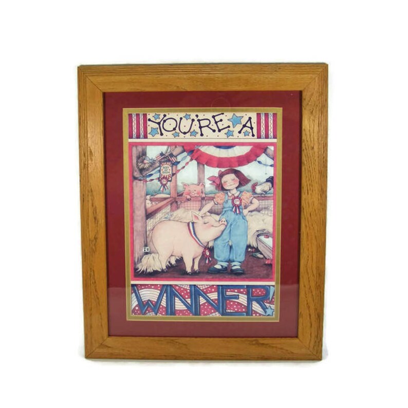 Mary Engelbreit You Re A Winner State Fair Framed Print Image 0