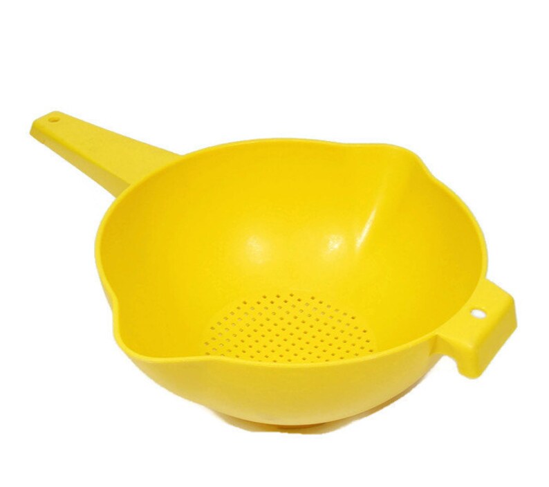 Yellow Tupperware 2 qt Strainer Colander Vintage Tupperware Etsy