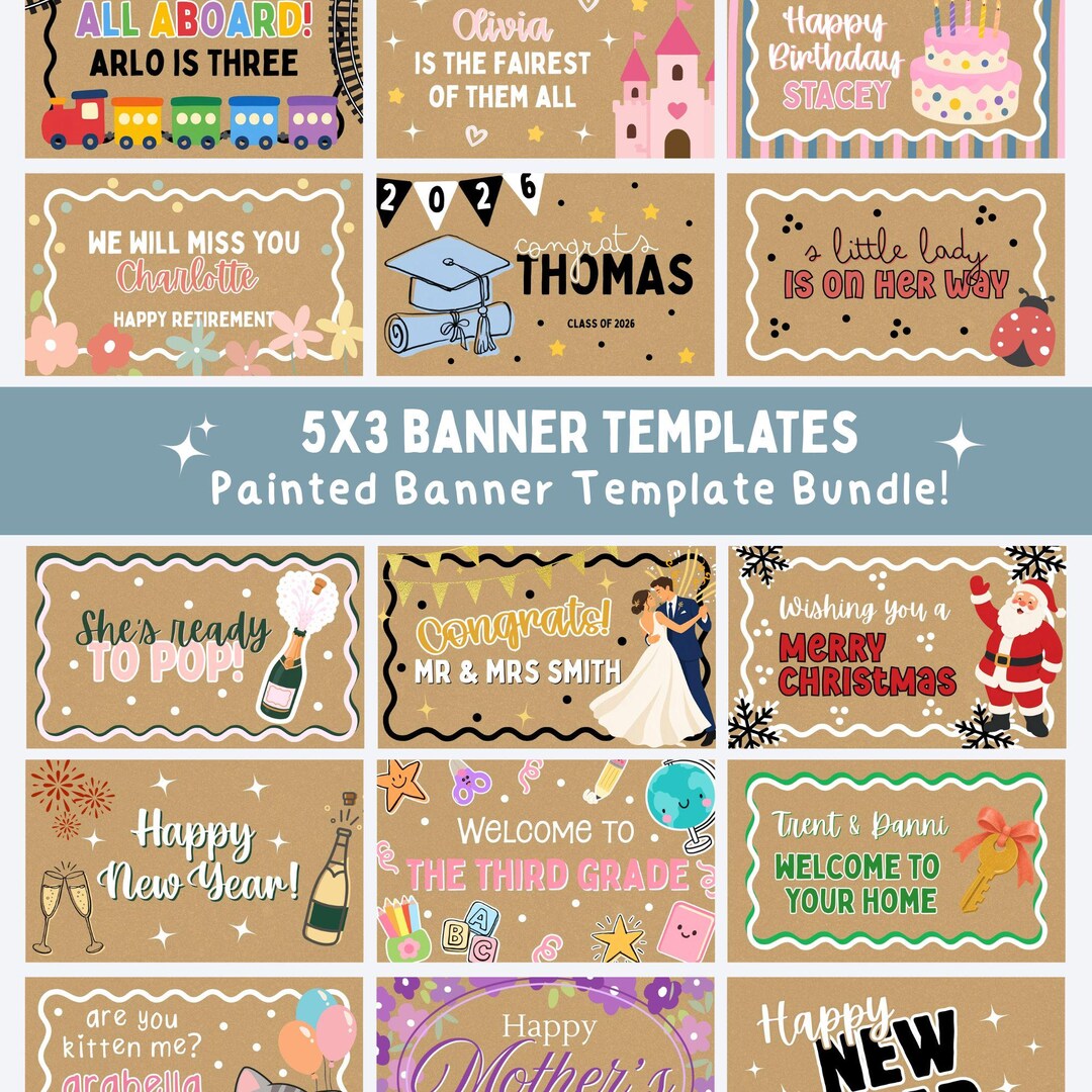 100 Editable Banner Templates | Painted Designs, Borders Frames | Canva ...