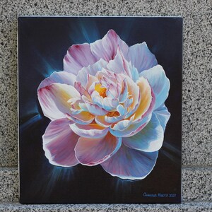 Hermosa pintura Peonía Artista ucraniano Pintura flores