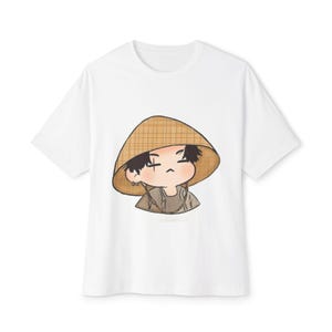 Niedliches Cartoon-Grafik-T-Shirt, Unisex übergroßes Boxy-T-Shirt, lässige Streetwear, Geschenk für Anime-Liebhaber, Sommer-T-Shirt, K-Pop-Merchandise
