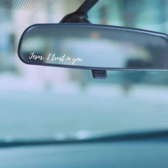 Divine Mercy Vinyl Decal | Jesus I Trust In You | Handmade Waterproof Catholic Car Sticker | Christian Vinyl Decal