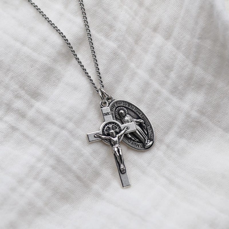 St Benedict Cross Chain - Etsy
