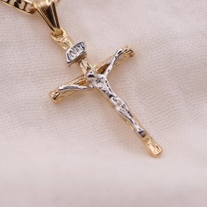 18K Gold Plated Crucifix Necklace | Gold Catholic Necklace | Crucifix Necklace Gift | Catholic Gift Ideas gold/silver