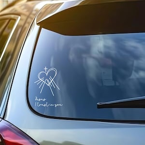 Divine Mercy Vinyl Sticker – Minimalist Catholic Decal | Waterproof Faith Sticker for Bible, Laptop, Water Bottle