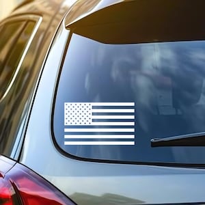 Wasserfester Vinyl-Aufkleber mit Flagge und roter Streifen-Aufkleber