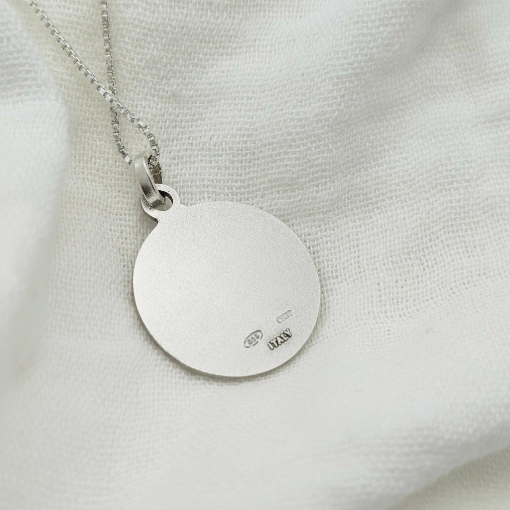 Sterling Silver Sacred Heart of Jesus Medal Pendant | Catholic Jesus ...