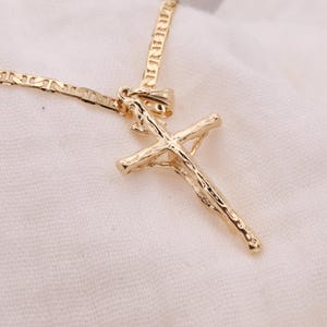 18K Gold Plated Crucifix Necklace | Gold Catholic Necklace | Crucifix Necklace Gift | Catholic Gift Ideas image 7
