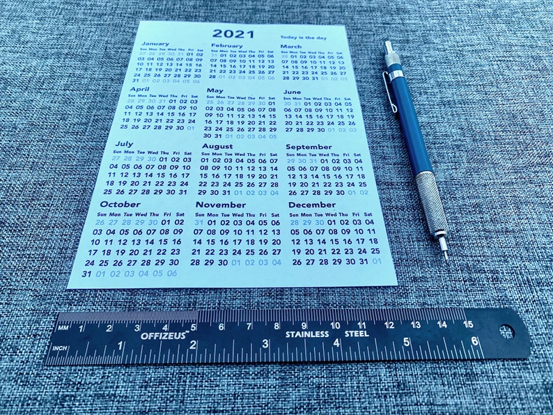 Printable 2021 Calendar 5x7 | Etsy