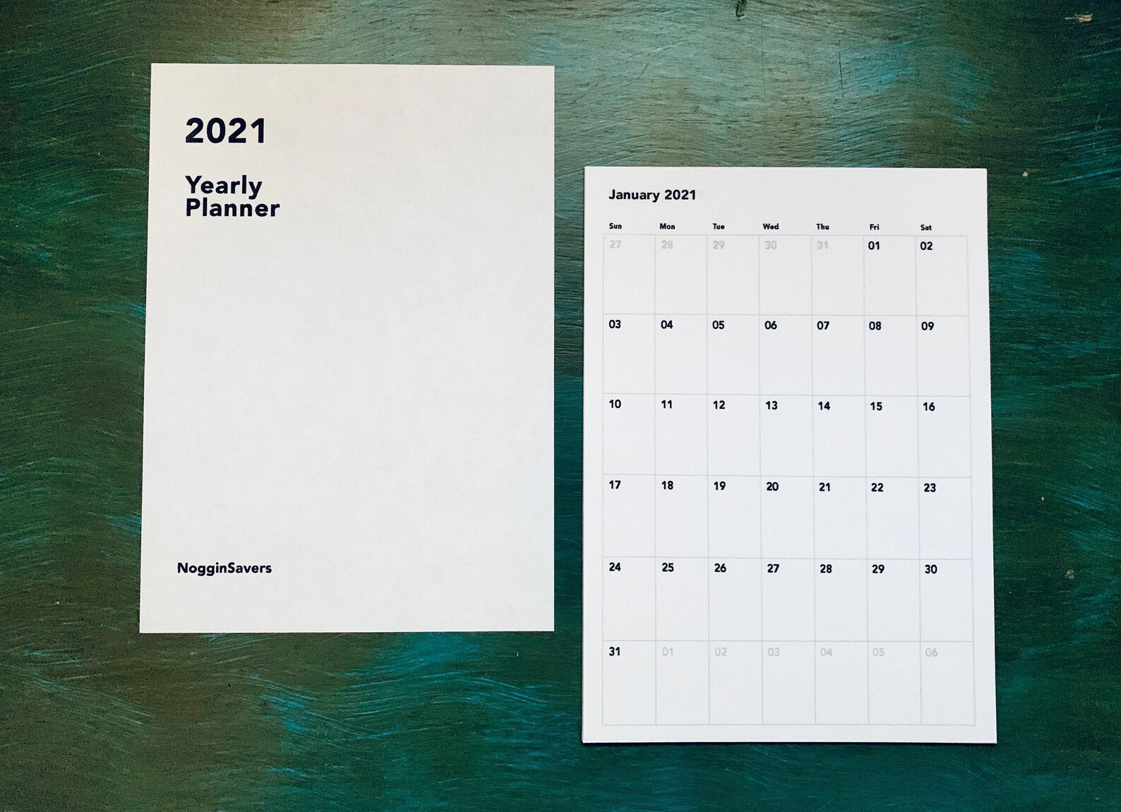 2021 Monthly Calendar Planner 5x7 Etsy