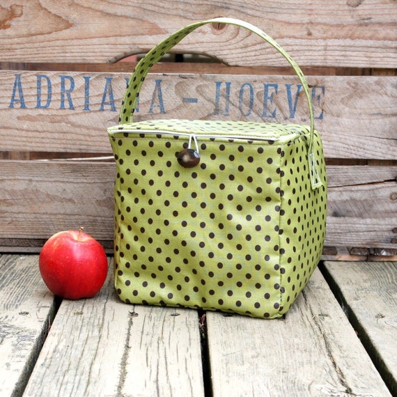 Items similar to INSULATED Big Bento Box Lunch Bag in Green Tea on Etsy