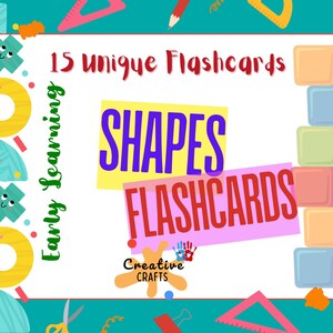 Shapes Flashcards for Preschoolers | Educational Flash Cards for Toddlers | Learn Shapes Printable | Fun Learning Activity for Kids