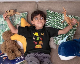 Kids Dinosaur T-Shirt: Birthday Gift, Soft Cotton Animal Tee