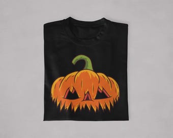 Pumpkin Bella Canvas T-Shirt: Autumn Fall Halloween Shirt