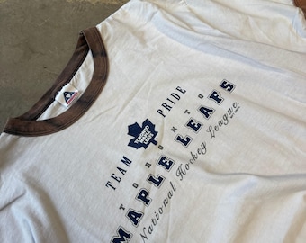 Vintage 2000s Maple Leafs Ringer Tee (XL)