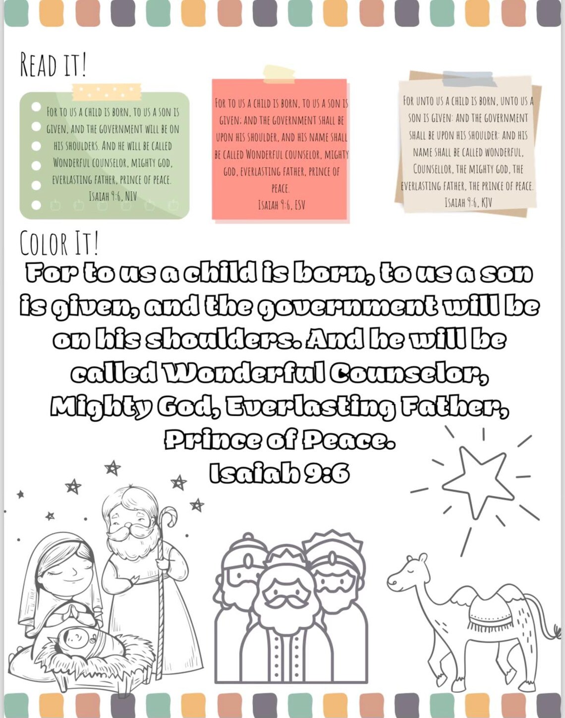 Bible Verse Memory Sheets, Christian Kids Coloring Sheets, Writing ...