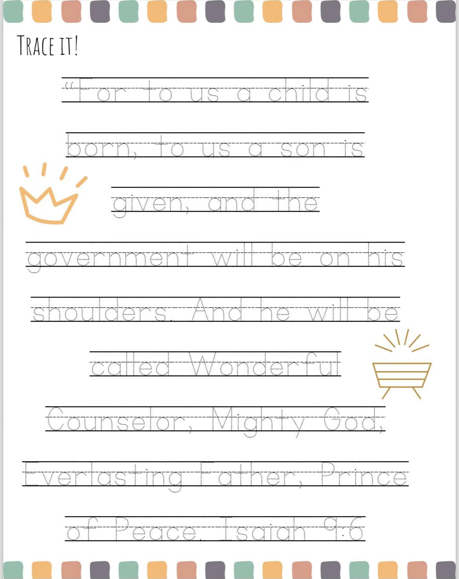 Bible Verse Memory Sheets, Christian Kids Coloring Sheets, Writing ...