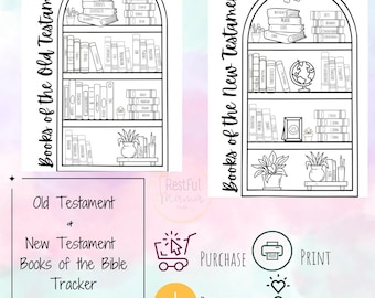 Books of the Bible Bookshelf Reading Tracker