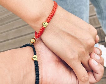 Initial Couples Bracelet, Magnetic Matching Set, Personalized