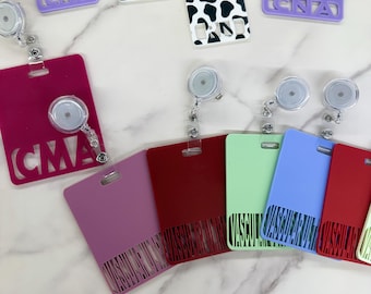 Personalisierter Acryl Badge Buddy - Personalisierter Ausweishalter - Medizinisch, Krankenschwester, Labor