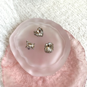 Crystal Diamond Shoe Charms  – Heart, Star & Oval White Rhinestone Set