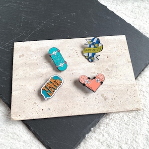 Skateboard Shoe Charms - Set of 4 - Funny Skater Shoe Accessories