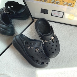 Gothic Celestial Shoe Chains: Moon, Star & Saturn Charms