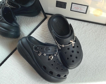 Gothic Celestial Shoe Chains: Moon, Star & Saturn Charms