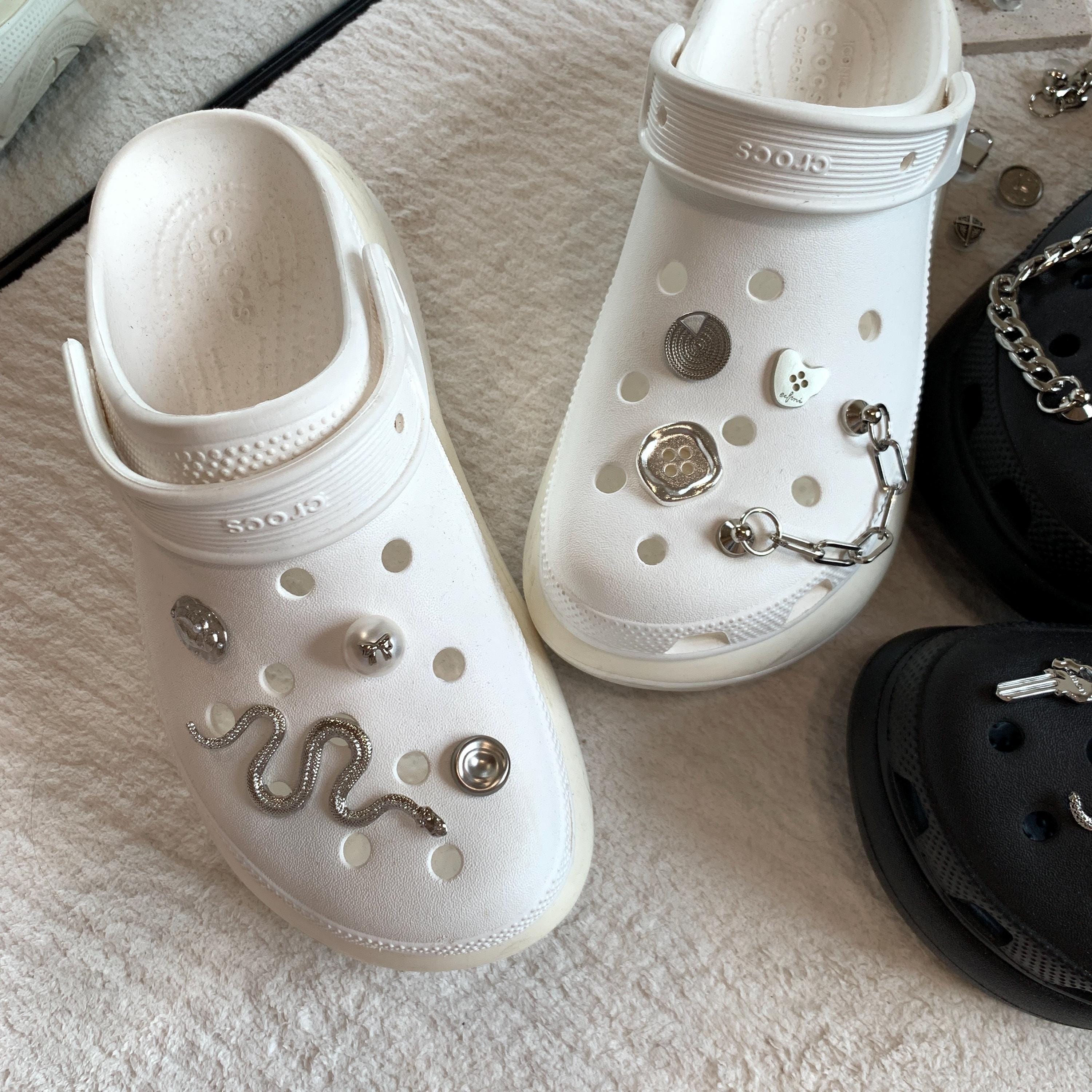 Cyber Silver Shoe Charms – Gothic Alt Streetwear Set - Etsy