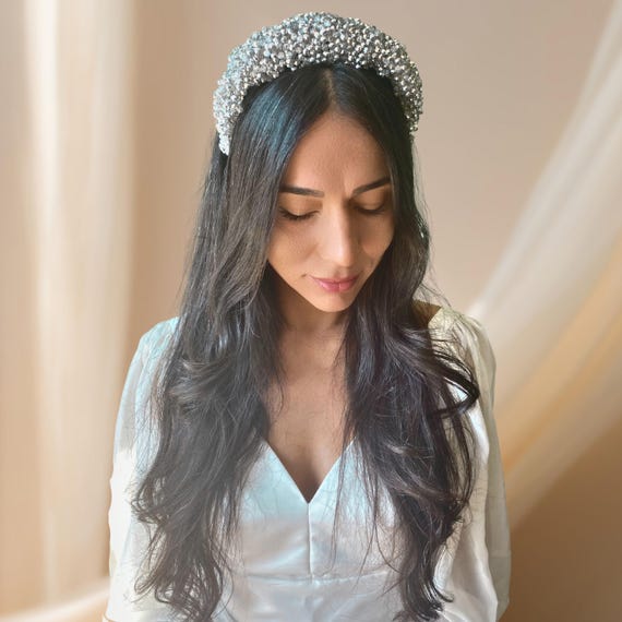 Crystal Wedding Tiara: Handmade Rhinestone Bridal Crown  display picture 1